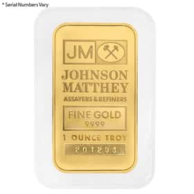 1 oz Johnson Matthey Gold Bar (Sealed) | Bullion Exchanges