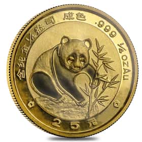 1988 1/4 oz Chinese Gold Panda 25 Yuan BU