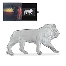 【International Silver 】ライオンのサモワール サーバー wildlife-1-oz-silver-the-lion-