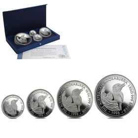 1996 45.15 oz Proof Silver Australian Kookaburra 4-Coin Set