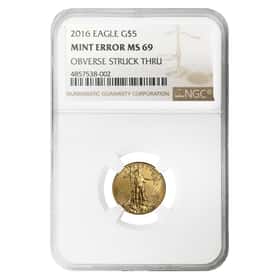 2016 1/10 oz Gold Eagle NGC MS 69 Mint Error | Bullion Exchanges