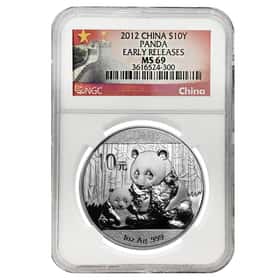 2013パンダ銀貨1oz NGC 69 early release 2013 Silver Chinese Panda 1