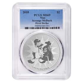 2018 1 oz Silver Scrooge McDuck PCGS MS 69 | Bullion Exchanges 2018 1 oz Silver Scrooge McDuck PCGS MS 69 | Bullion Exchanges