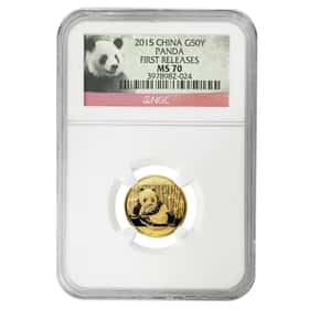 2015 1/10 oz Chinese Gold Panda NGC MS70 | Bullion Exchanges