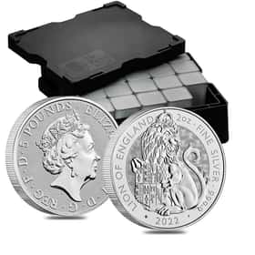 2022 2 oz Silver Tudor Beasts Lion Coin BU | Bullion Exchanges