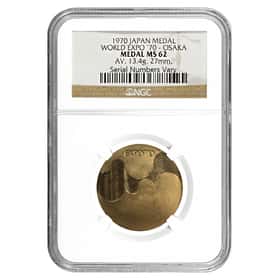 1970 Japan World Expo '70 Gold Osaka Medal NGC MS 62