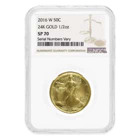 2016 W 1/2 oz Walking Liberty Half Dollar Gold Coin NGC SP 70