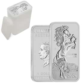 Tube of 20-2026 1 oz Perth Mint Lunar Horse Silver Coin Bar