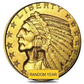 Indian Head $5 Gold Coin front