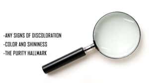 Test gold at home - Magnifying Glass Test