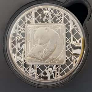 2021 2 oz Silver Filigree Panda Coin Solomon Islands .999 Fine (w