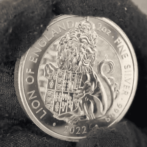 2022 2 oz Silver Tudor Beasts Lion Coin BU | Bullion Exchanges
