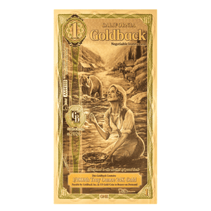 1 California Goldback 1/1000 oz 24K Gold Foil Aurum Note