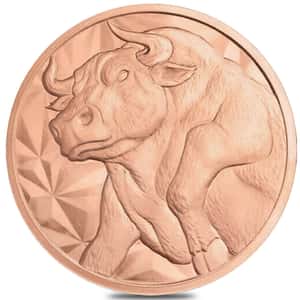 1 oz Bull & Bear Copper Round .999 Fine