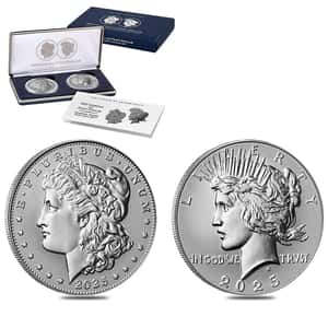 2025-S Morgan and Peace Silver Dollar Reverse Proof 2-Coin Set (w/Box & COA)