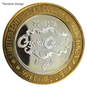 0.6 oz $10 Gaming Token .999 Fine Silver (Random Design)