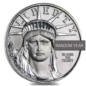 1/10 oz Platinum American Eagle $10 Coin BU (Random Year)