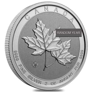 2 oz Canada Twin Maple Leaf Silver Coin BU (Random Year)