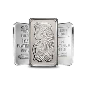 1 oz Generic Platinum Bar .999+ Fine (Secondary Market)