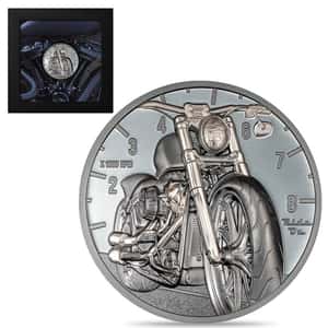2024 Cook Islands 2 oz Silver The Journey Motorbike Coin