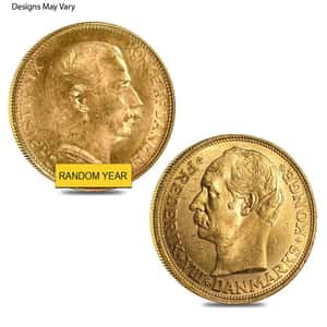 20 Kroner Denmark Gold Coin AGW .2593 oz AU/BU (Random Year)