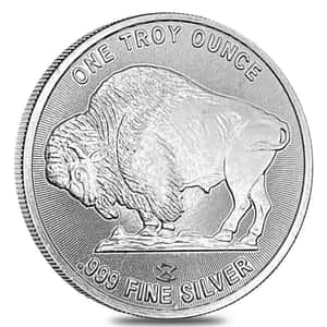 1 oz Elemetal Buffalo Silver Round .999 Fine