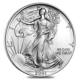 2001 1 oz Silver American Eagle $1 Coin BU