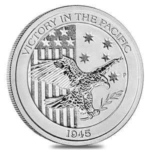 Australia 1/2 oz Silver Victory in the Pacific Coin Perth Mint .9999 Fine BU (Random Year)