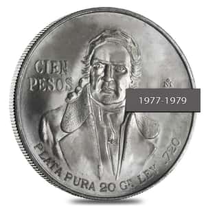 Mexico Silver 100 Pesos AU/BU ASW .643 oz (1977-1979, Random Year)