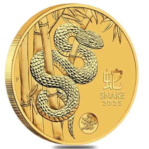 2025 1 oz Gold Lunar Snake Dragon Privy BU Australian Perth Mint