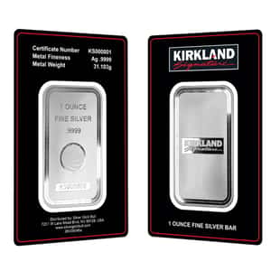 1 oz Costco Kirkland Signature Silver Bar .9999 Fine (in Assay)