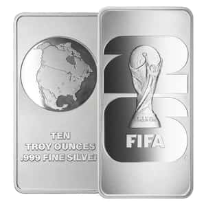 2026 10 oz FIFA World Cup Silver Bar .999 Fine