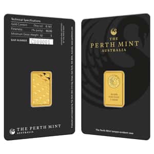 5 Gram Perth Mint Gold Bar .9999 Fine (in Assay)