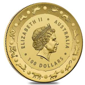 2018 1 OZ GOLD LUNAR YEAR OF THE DOG COIN .9999 FINE BU – ROYAL AUSTRALIAN MINT