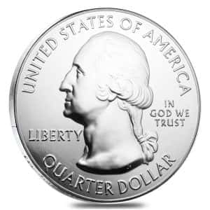 American Memorial Park, Silver, obverse, quarter, George Washington, ATB