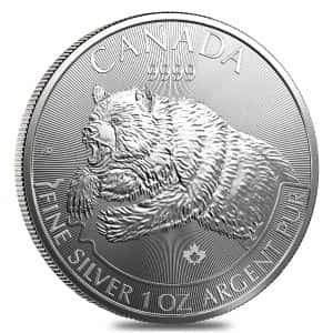 Grizzly Bear Obverse silver coin