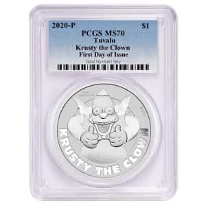 2020 Krusty the Clown Silver Coin
