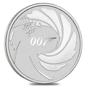 2020 1 oz Tuvalu James Bond 007 Silver Coin .9999 Fine Silver BU In Cap Bullion Exchanges Perth Mint