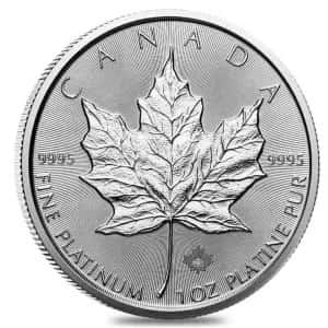 2025 1 oz platinum Canadian maple leaf coin