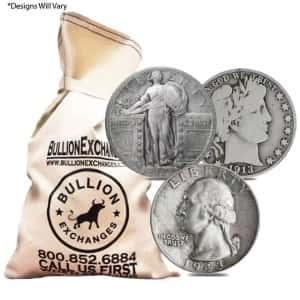 $100 face value bag of silver quarters