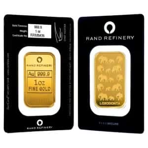 1 oz gold Rand Refinery Bar