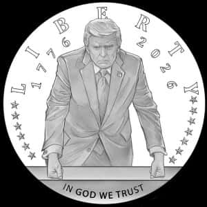 trump gold coin obverse