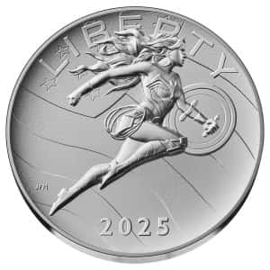 2025 Wonder Woman silver medal obv