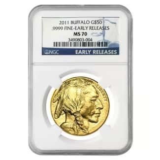 2011 1 oz $50 Gold American Buffalo NGC MS 70 Early Releases