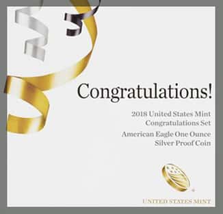 2018-W 1 oz Proof Silver American Eagle Congratulations Set