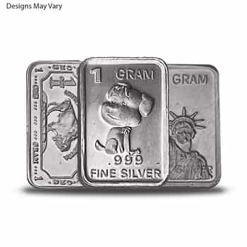 1 gram sales silver price