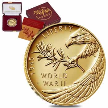2020-W 1/2 oz End of WWII 75th Anniversary $25 Proof Gold Coin