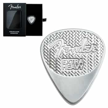 Fender silver guitar shop pick