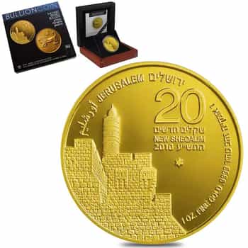 2013 Israel 1 oz Tower of David Gold Coin BU .9999 Fine