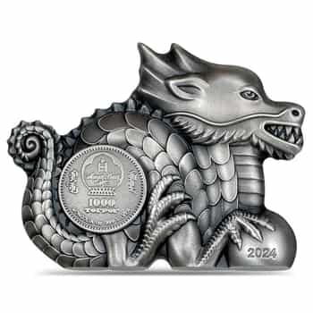 Niue 2024 YEAR of DRAGON + Pearl of Wisdom $100 1 Troy Oz Gold